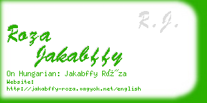 roza jakabffy business card